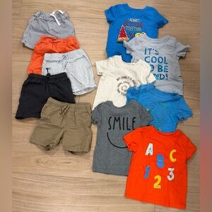 Cat & Jack Kids T-Shirt and Shorts Set - Multicolor 11 pieces all size 2T
